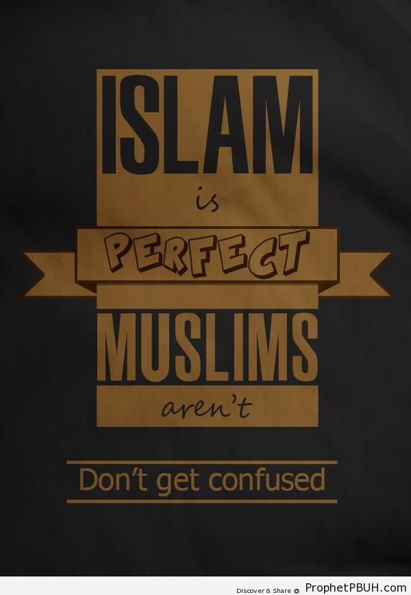 Islam is Perfect, Muslims Aren-t - Islamic Quotes