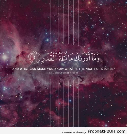 The Night of Decree (Quran 97-2) - Islamic Quotes