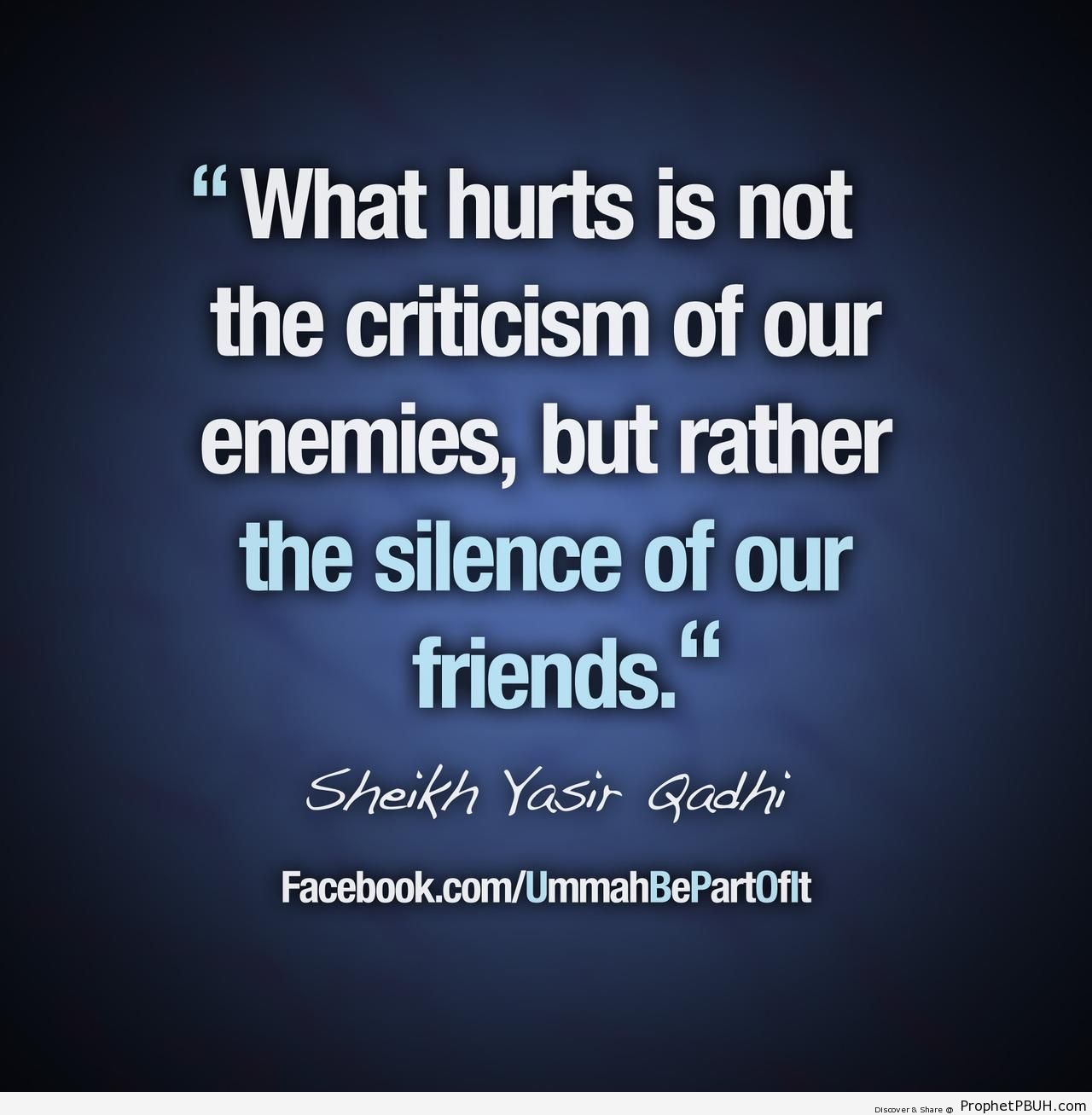 What Hurts (Yasir Qadhi Quote) - Islamic Quotes 