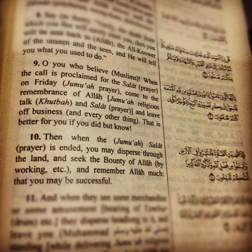 Quranic Verse on Friday Prayers