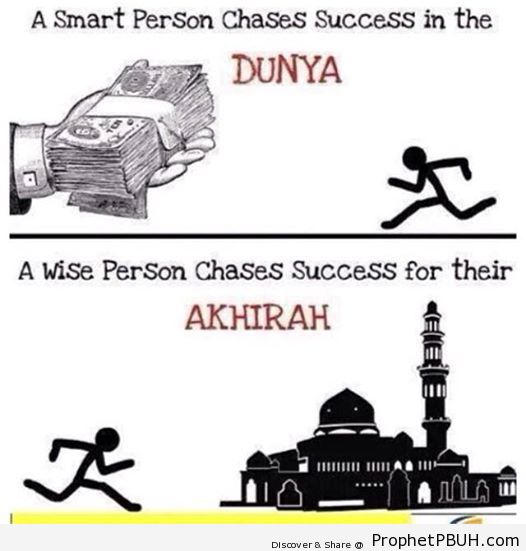 Success in Akhirah is the true Success of Dunya.