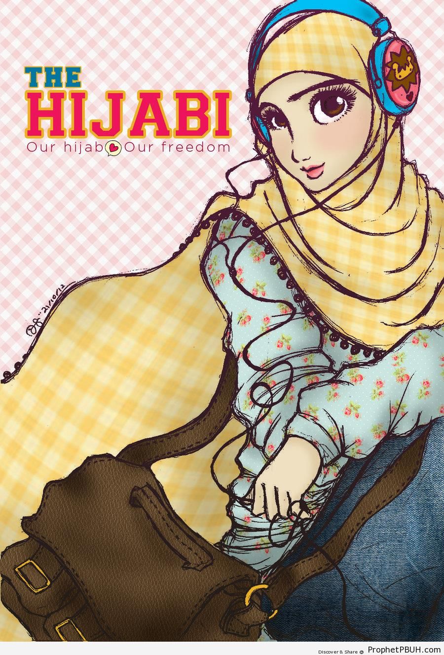 Hip Headphone Wearing Hijabi – Drawings Prophet Pbuh Peace Be Upon Him