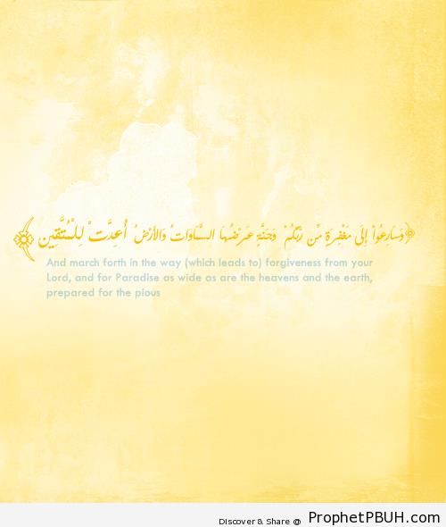 Quran 3-133 - Surat Al Imran - Islamic Quotes