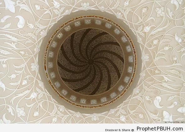 Sheikh Zayed Grand Mosque Dome Interior - Abu Dhabi, United Arab Emirates