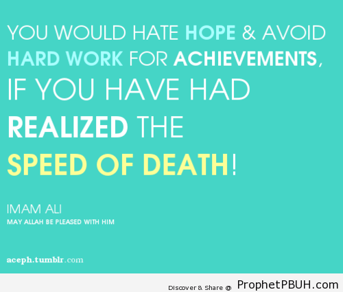 Speed of death! - Islamic Quotes, Hadiths, Duas